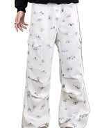 Men's Abstract Print Straight Leg Cargo Trousers