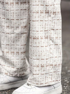 Men's Geometric Print Straight Leg Trousers