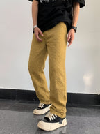 Men's Textured Dot Straight Leg Trousers