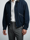 Men's Autumn Bomber Jacket with Chest Flap Pockets