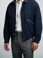 Men's Autumn Bomber Jacket with Chest Flap Pockets