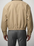 Men's Autumn Bomber Jacket with Chest Flap Pockets