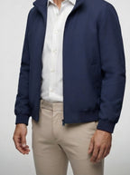 Men's Autumn Bomber Jacket with Zip Front