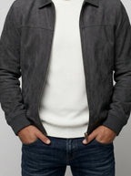 Men's Autumn Brushed Collared Full Zip Jacket