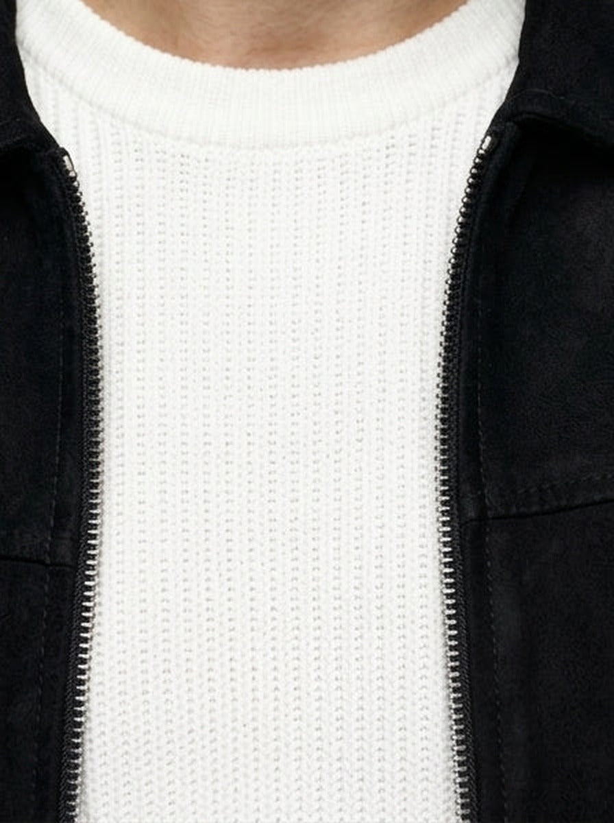 Men's Autumn Brushed Collared Full Zip Jacket