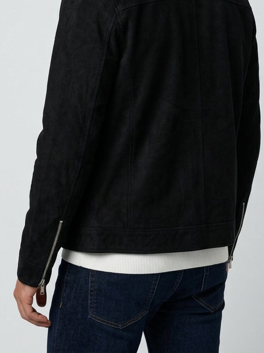 Men's Autumn Brushed Collared Full Zip Jacket