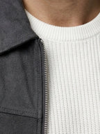 Men's Autumn Brushed Collared Full Zip Jacket