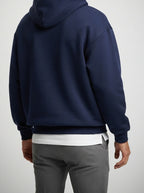 Men's Autumn Brushed Cotton Hoodie with Notch Neck and Kangaroo Pocket