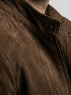 Men's Autumn Brushed Full Zip Jacket with Stand Collar
