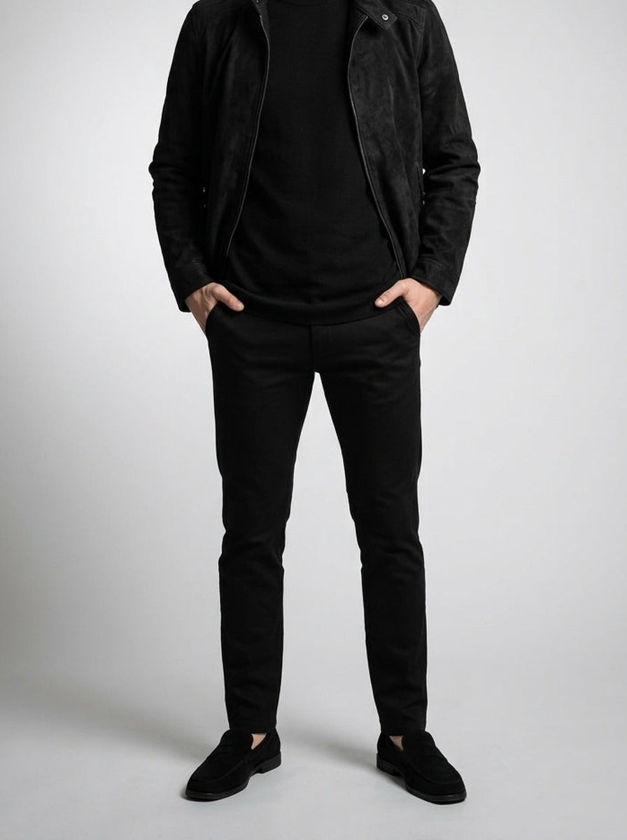 Men's Autumn Brushed Full Zip Jacket with Stand Collar