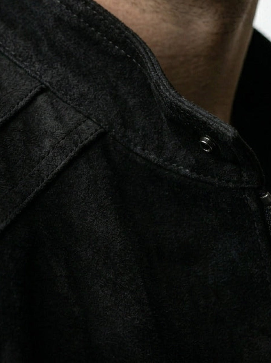 Men's Autumn Brushed Full Zip Jacket with Stand Collar