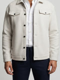Men's Autumn Brushed Snap Front Overshirt