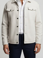 Men's Autumn Brushed Snap Front Overshirt