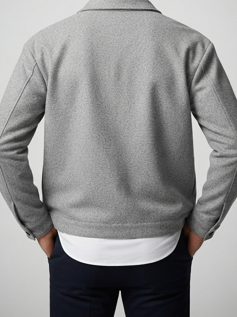 Men's Autumn Brushed Snap Front Overshirt