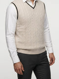 Men's Autumn Cable Knit Sleeveless Jumper Vest