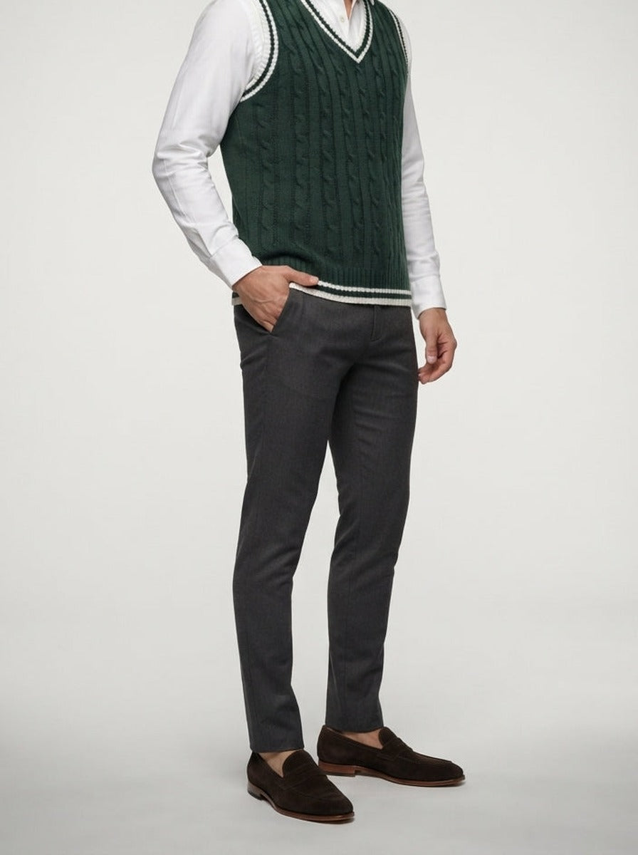 Men's Autumn Cable Knit Sleeveless Jumper Vest