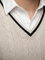 Men's Autumn Cable Knit Sleeveless Jumper Vest