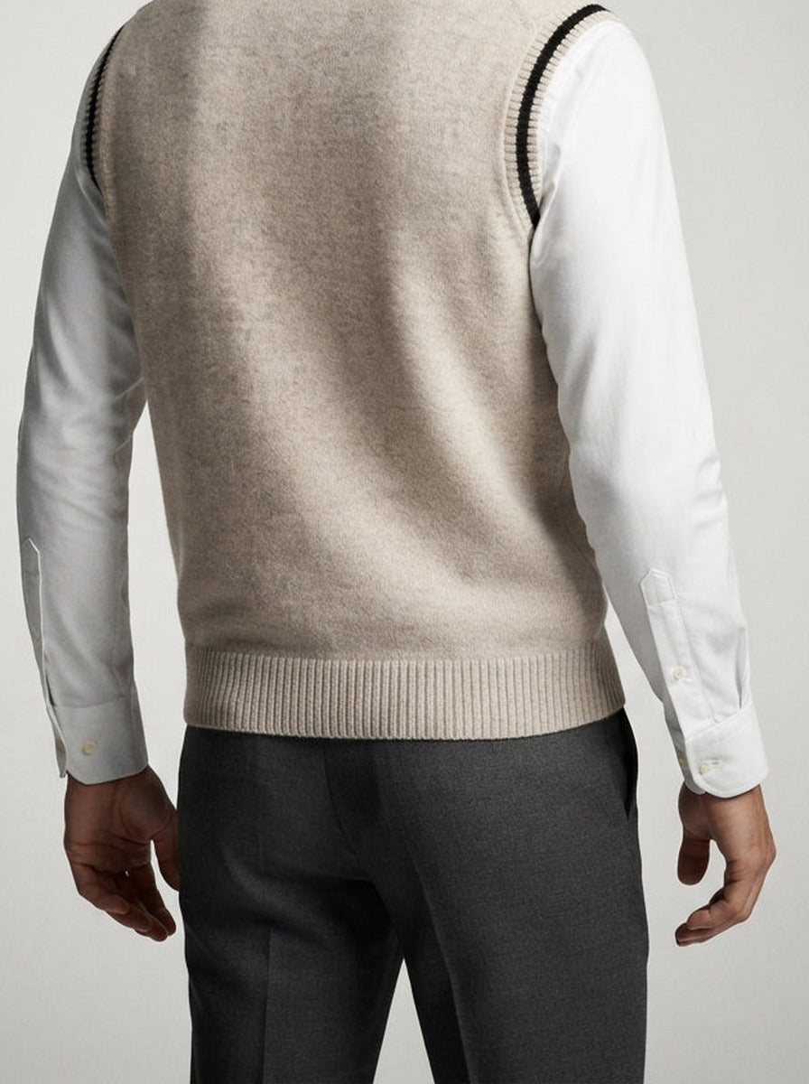 Men's Autumn Cable Knit Sleeveless Jumper Vest