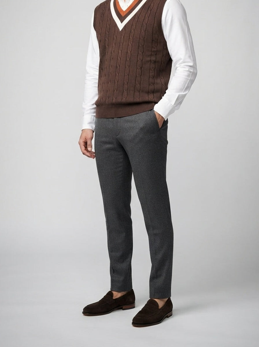 Men's Autumn Cable Knit Sleeveless Jumper Vest