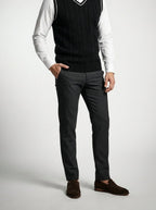 Men's Autumn Cable Knit Sleeveless Jumper Vest with V-Neck