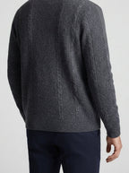 Men's Autumn Cable Knit Zip-Up Cardigan