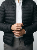 Men's Autumn Channel Quilted Zip-Up Puffer Jacket