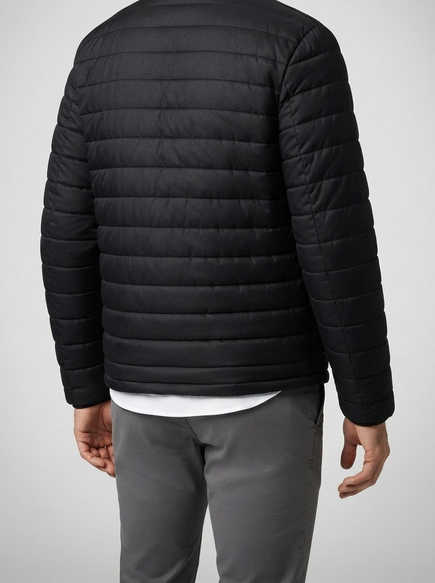 Men's Autumn Channel Quilted Zip-Up Puffer Jacket