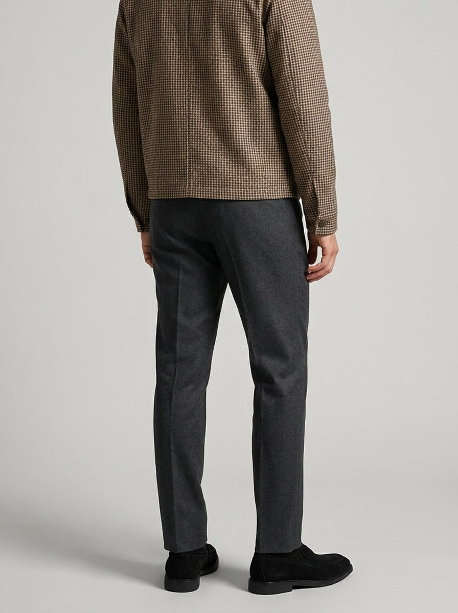 Men's Autumn Check Full Zip Jacket with Spread Collar