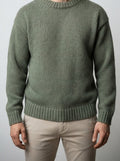 Men's Autumn Chunky Ribbed Knit Crew Neck Jumper