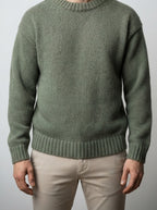 Men's Autumn Chunky Ribbed Knit Crew Neck Jumper