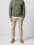 Men's Autumn Chunky Ribbed Knit Crew Neck Jumper