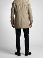 Men's Autumn Collared Button-Up Mid Length Trench Coat