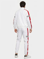 Men's Autumn Colour Block Two Piece Set with Full Zip Stand Collar
