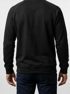 Men's Autumn Contrast Raglan Sweatshirt with Ribbed Crew Neck