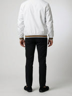 Men's Autumn Contrast Stripe Bomber Jacket