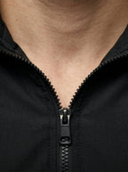 Men's Autumn Contrast Stripe Bomber Jacket