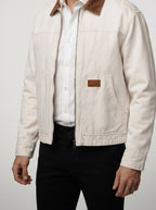 Men's Autumn Corduroy Collar Cotton Canvas Jacket