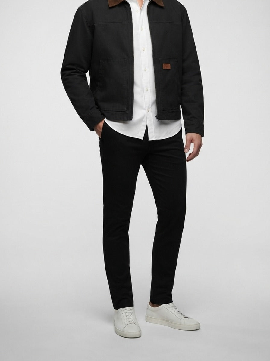 Men's Autumn Corduroy Collar Cotton Canvas Jacket