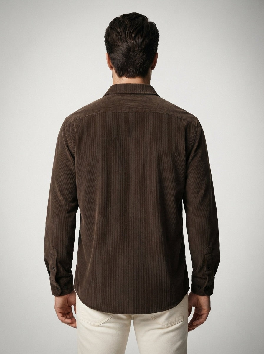 Men's Autumn Corduroy Long Sleeve Overshirt