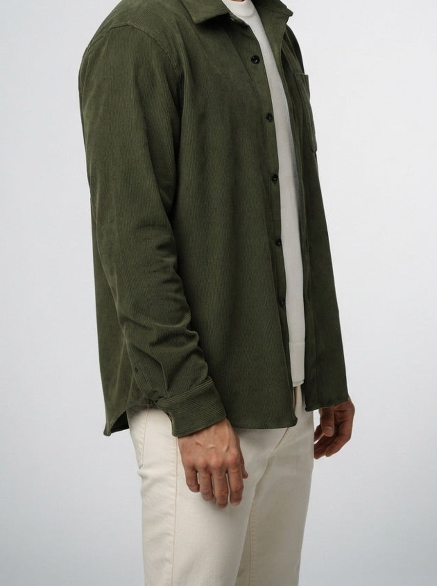 Men's Autumn Corduroy Long Sleeve Overshirt