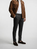 Men's Autumn Corduroy Overshirt with Contrast Collar