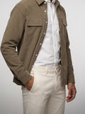 Men's Autumn Corduroy Overshirt with Point Collar