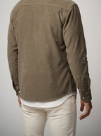 Men's Autumn Corduroy Overshirt with Point Collar