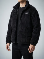 Men's Autumn Corduroy Padded Jacket with Stand Collar