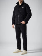 Men's Autumn Corduroy Padded Jacket with Stand Collar