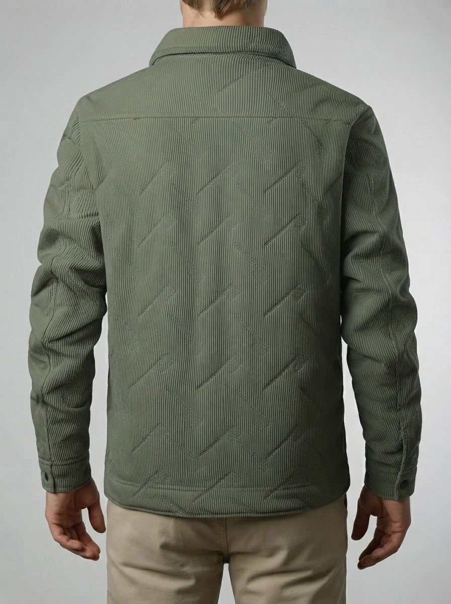 Men's Autumn Corduroy Trucker Jacket with Borg Lining