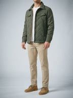 Men's Autumn Corduroy Trucker Jacket with Borg Lining