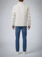 Men's Autumn Corduroy Trucker Jacket with Borg Lining