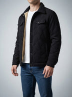 Men's Autumn Corduroy Trucker Jacket with Borg Lining