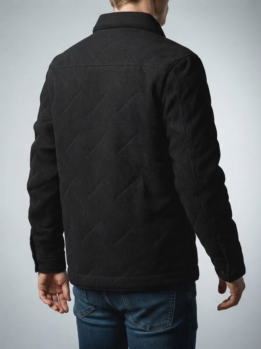 Men's Autumn Corduroy Trucker Jacket with Borg Lining
